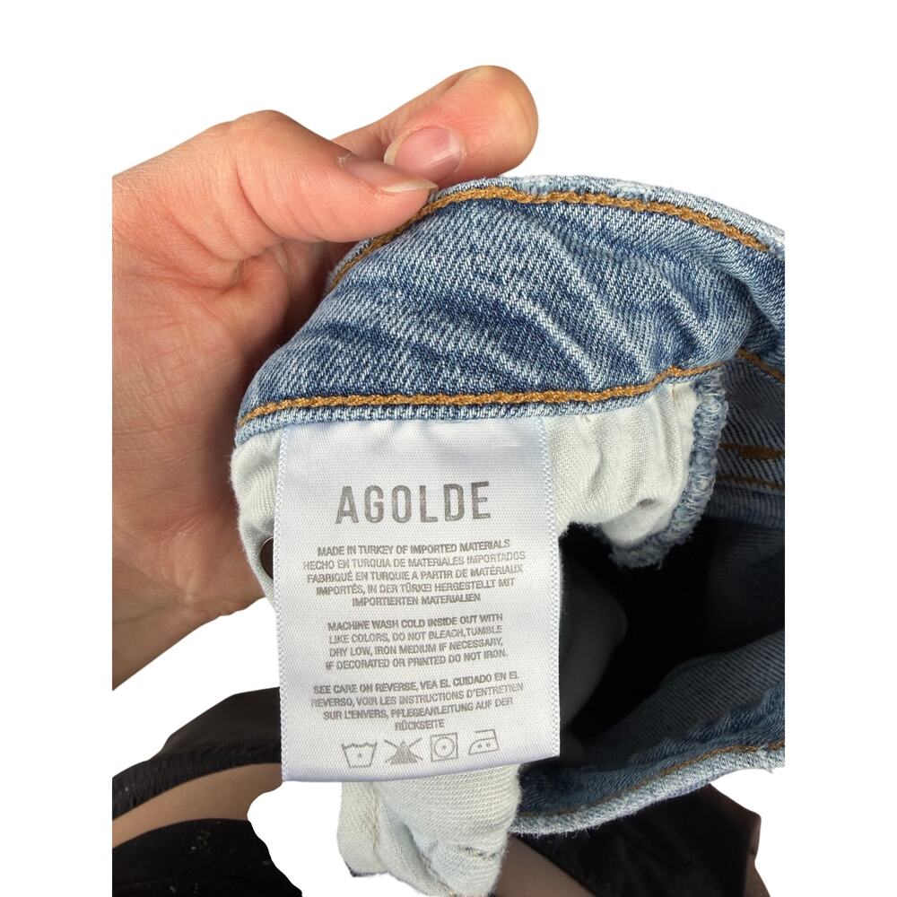 AGOLDE Wilder Mid Rise Comfort Straight Leg Jeans Light Wash Size 28 A156C - Picture 7 of 8